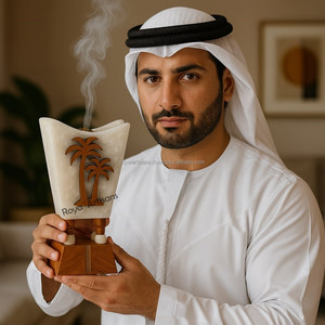 Royal Artisans diseño árabe sándalo resina Bakhoor quemador de incienso de larga duración hogar Oficina Ramadán regalo difusor de aromaterapia - Product Image 2