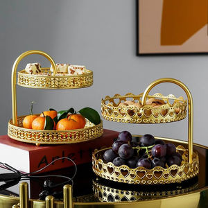 <b>Decorative</b> Gold Iron Dessert <b>Cake</b> Stand with <b>Flower</b> Border for Wedding Birthday Anniversary Buffet Display and Home <b>Decor</b> - Product Image 6
