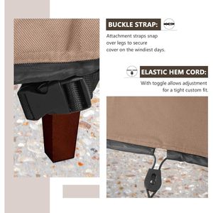 Copertura Impermeabile per Sdraio da Esterno, Copertura per Mobili da Giardino con Seduta Profonda - Product Image 3