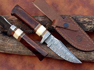 Cuchillo Viking Heritage Skinner, Fabricado con Acero de Alta Calidad, Acero de Damasco para Caza, Camping y Trabajo de Campo - Product Image 3