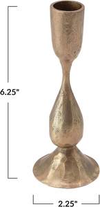 Antique Brass Finished Metal Taper Candle Holder for Dining <b>Table</b> Home Decor for Christmas <b>Parties</b> Gifting - Product Image 3