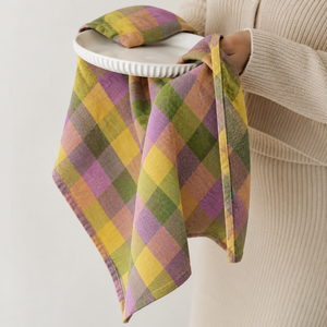 100% <b>Linen</b> Checkered Woven Kitchen <b>Tea</b> <b>Towel</b> Quick-Dry Eco-Friendly Custom Made Low MOQ High Quality Home Use - Product Image 2