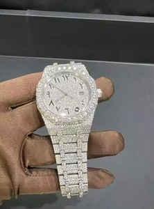 Reloj de Lujo Unisex de Acero Inoxidable, Estilo Hip Hop, Cuadrado, Analógico, Movimiento de Cuarzo ETA, Cristal de Zafiro, 41 mm, 20 mm, 3 BAR, Resistente al Agua, Fecha Automática - Product Image 3