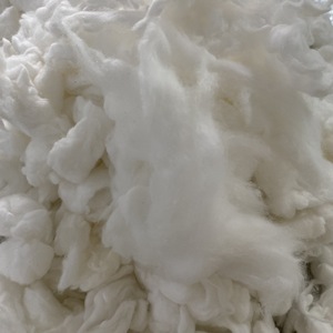 White Bleached Raw Cotton Comber Cotton <b>Fiber</b> for Non Woven Fabric - Product Image 1