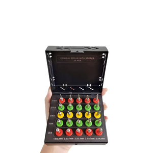 Kit de brocas para implantes dentales, 25 piezas, brocas cónicas recubiertas, sistema con recipiente de seguridad, herramientas quirúrgicas integrales para implantes - Product Image 2