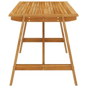 Table de jardin en bois d'acacia massif, durable et de taille moyenne, tables d'extérieur naturelles - Product Image 3