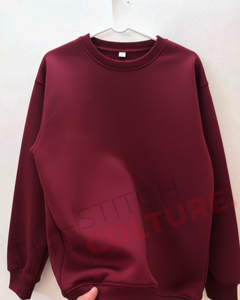 Sweat-shirt surdimensionné en coton pur 350 GSM, couleur unie, coupe ample, épaules tombantes - Product Image 3