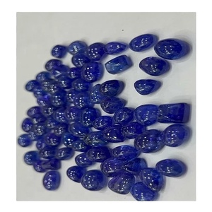 ลูกปัดพลอยอินทรีย์ Tanzanite cabochons ธรรมชาติขนาด10มม. ผสมอัญมณีสีฟ้าแบบหลวม - Product Image 1