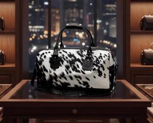 Sac de Voyage en Cuir de Vachette de Luxe Multifonctionnel Unisexe pour la Mode, le Sport et les Week-ends, Sac de Sport et de Voyage LHDB-0112 - Product Image 3