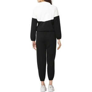 Women Color Blocking <b>Tracksuit</b> Set Full Sleeve Zipper Half-Zip Sporty Joggers With Side Pockets Autumn Regular Fit - Product Image 2