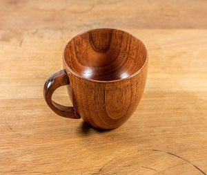 Taza de madera vintage de calidad de exportación, recién llegada, con acabado brillante, pequeña, multiusos, de f s international - Product Image 6