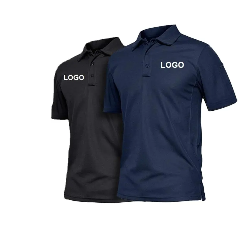 Custom Logo Dry Slim Fit Sublimated Plain Golf Polo T-shirt Cotton Polyester Stretch Elastic Mens Golf Polo T Tee Shirts For Men