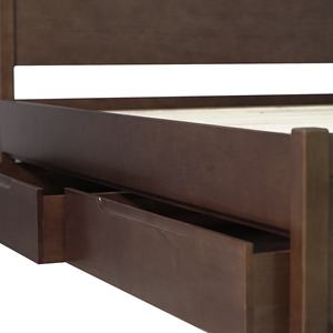 Lit de rangement haut de gamme en bois d'hévéa, fabrication directe usine Vietnam OEM/ODM, mobilier de chambre écologique, conception KD, qualité export standard - Product Image 5