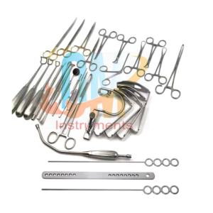 Ensemble d'instruments chirurgicaux de 30 pièces pour amygdalectomie et adénoïdectomie, acier inoxydable de qualité médicale, réutilisable, haute qualité - Product Image 1