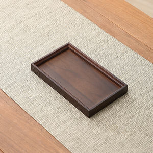 Bandeja de madera de primera calidad con acabado natural para servir desayunos, decoración de mesa de café y restaurantes, disponible para la venta. - Product Image 4
