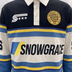 Camiseta de Fútbol Snowgrace de Manga Larga a Rayas, Cuello Camisero, Corte Regular, Ropa para Hombre, Poliéster Transpirable - Product Image 5