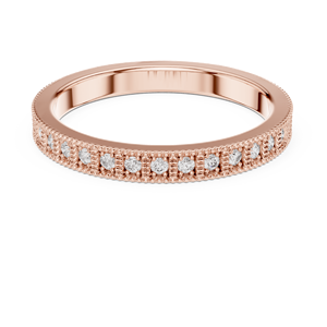 แหวนแต่งงานแบบมินิมอลลิสต์ ประดับเพชรไมโครเพฟ ทองคำขาว 18K คุณภาพสูง ดีไซน์หรูหรา สำหรับร้านบูติก - Product Image 2