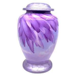 Urnes funéraires en métal Scène Ciel Ailes d'Ange pour cendres Urnes commémoratives spirituelles Urnes de crémation pour adultes Urnes décoratives en métal - Product Image 5