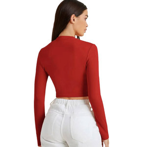 Solid Trader High Elastic Waist Tight Fit Attractive Look Seamless Construction Breathable Moisture Wicking Women Crop <b>Top</b> - Product Image 5