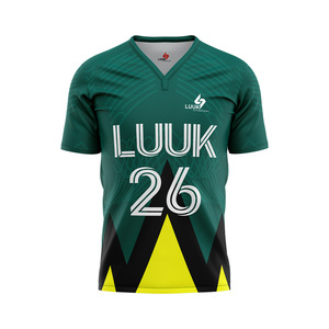 Custom LUUK International Men's V Neck Short Sleeve Soccer Jerseys Plus Size Classic Style 100% <b>Polyester</b> Quick Dry <b>Shirts</b> - Product Image 2