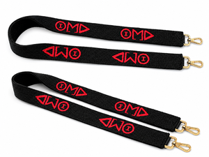 New Stylish Black and Red Sorority Beaded Belt Straps Custom Logo Adjustable College <b>Game</b> Day Use Pinkweave - Product Image 3