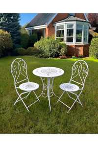 Juego de Muebles de Jardín Vintage de Hierro para Patio, Balcón o Terraza con Diseño Artístico Decorativo de Metal - Product Image 5