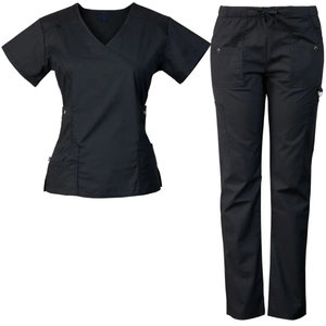 Uniformes médicaux en denim de haute qualité pour hôpitaux, blouses d'infirmière à manches courtes et longues, couleur personnalisée, unisexe, vente en gros - Product Image 4