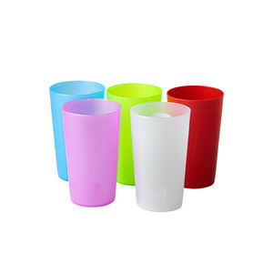 Vaso para hielo de 400 ml con tapa y pajita – Vaso reutilizable de plástico para bebidas frías - Product Image 1
