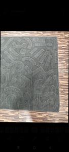 Tapis en laine tufté à la main, abstrait et moderne, avec motifs en relief - Product Image 4