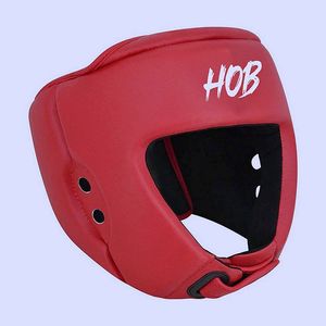 Protector de Cabeza Rojo para Boxeo, Cuero PU, Casco Protector Facial Completo Rojo, Equipo Deportivo Unisex para Adultos - Product Image 1