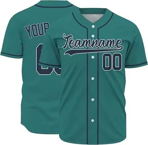 Uniforme de Béisbol de Alta Calidad para Uso Prolongado, Atuendo de Equipo Elegante, Logotipos Personalizables, 100% Poliéster, Manga Corta, Verano - Product Image 1