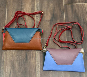 Portefeuille en cuir coloré sac à main Mini sac en cuir recyclé de haute qualité pour portefeuille à trois volets de téléphone au design unique personnalisé pour femmes - Product Image 4