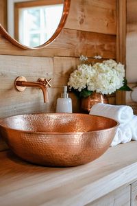 Fregadero de Cocina de Cobre Resistente con Apariencia Rústica Clásica para Diseños de Casas de Campo y Tradicionales - Product Image 6
