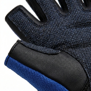 Gants de fitness demi-doigts respirants en maille pour la musculation, l'entraînement et la protection des mains, unisexe, bleu et noir - Product Image 4