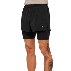 Shorts de course pour hommes Elite 2 en 1, 5 pouces, noirs, légers, séchage rapide, pour la salle de sport, l'entraînement athlétique - Product Image 4