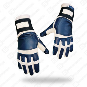 Nouveau design personnalisé à prix d'usine, gants de baseball en cuir de vachette bleu marine et blanc, respirants/durables, légers et antidérapants - Product Image 3