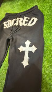 Prix bas, survêtement pour homme en coton 100% avec broderie délavée, survêtement streetwear tendance avec cordon de serrage - Product Image 2