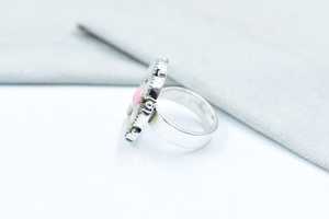 Handmade Pink Conch Pearl Sterling Silver <b>Adjustable</b> <b>Ring</b> Natural Shell Gemstone <b>Ring</b> for Women Fine Jewelry Wholesale - Product Image 4