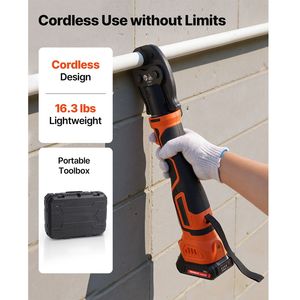 Kit di Utensili Elettrici a Batteria 18V per Crimpatura Tubi PEX in Rame, Mini Pressatrice 1/2" 3/4" 1" con 2 Anelli PEX da 1/2" 3/4" 1" - Product Image 3