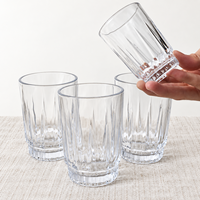 Vente directe d'usine, verres à whisky et à bière classiques en verre transparent de 90 ml, fabrication artisanale, design à fond épais, forme compacte, bord lisse, OEM