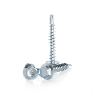 Tornillos autorroscantes TEK Point con cabeza hexagonal y arandela, clase 4.8/6.8, rosca gruesa, galvanizados, de acero al carbono, en pulgadas - Product Image 3