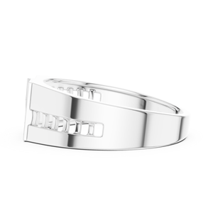 Anillo de Diamante Redondo Cultivado en Laboratorio, Moderno, para Hombre, Oro Blanco de 18 Quilates, Chapado en Rodio, Lujoso, para Boda, Compromiso, Fiesta, Uso Diario - Product Image 3