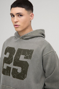Survêtement vintage surdimensionné personnalisé pour homme en molleton de coton avec impression de numéro, ensemble deux pièces (hoodie et pantalon de jogging) - Fournisseur ODM - Product Image 4