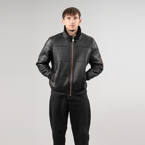 Veste en cuir pour homme avec finition lisse et tissu durable pour un usage quotidien - Product Image 4