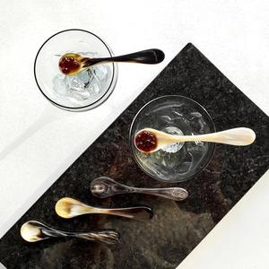 Cuillères traditionnelles faites à la main en corne de buffle pour café et thé, ensemble d'ustensiles de cuisine naturels - Product Image 4
