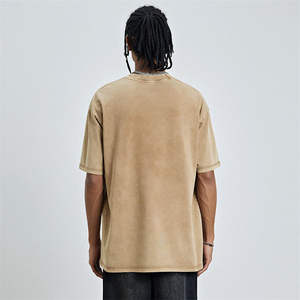 ผู้จัดจำหน่ายเสื้อยืดบาติกผู้ชายคุณภาพสูงแบบขายส่ง เสื้อยืดโอเวอร์ไซส์สไตล์วินเทจผ้าฝ้ายซักแบบพิเศษสำหรับผู้ชาย - Product Image 3