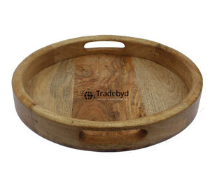 Plateau en bois moderne fait main, plateau de service de luxe de qualité supérieure pour la cuisine, la table à manger, la décoration de la maison Tradebyd - Product Image 1