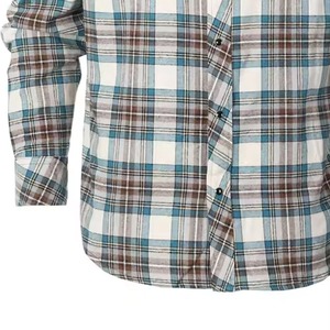 Chemise à manches longues en flanelle 100 % coton teint en fil, col montant, respirante, pour homme, poids lourd, marque privée d'usine, Printemps 2026 - Product Image 3