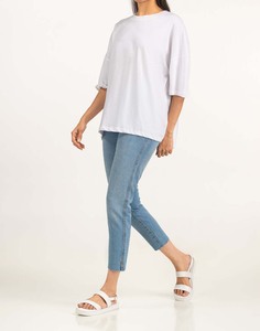 Camisetas Transpirables para Mujer Hechas en Pakistán, Ropa Femenina, Camiseta Holgada con Hombros Caídos, Camiseta Lisa Extra Grande al por Mayor - Product Image 6