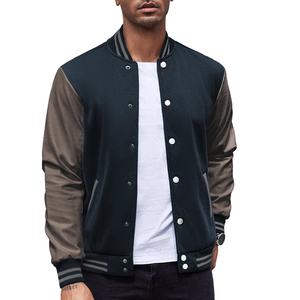 Chaqueta de Invierno Letterman con Cuello Acanalado de Color Personalizado de Buena Calidad, Precio al por Mayor, Corte Regular, Chaquetas de Béisbol para Hombre - Product Image 3